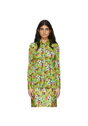 MSGM Green Viscose Shirt