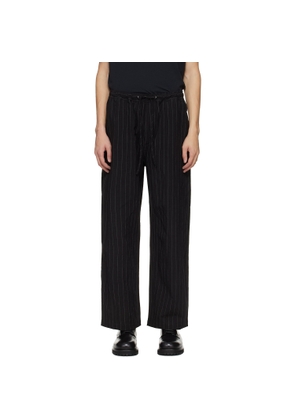 Studio Nicholson Black Sonny Pinstripe Trousers