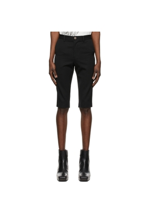Sean Suen Black Wool Slim Shorts