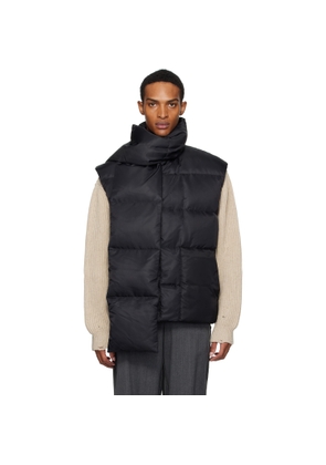 MM6 Maison Margiela Black Scarf Down Vest