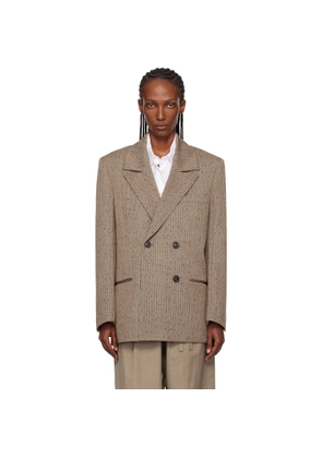 Róhe Brown Double-Breasted Blazer