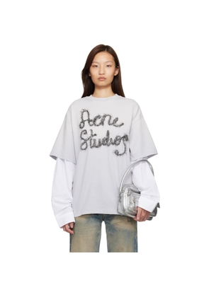 Acne Studios Gray Layered Logo T-shirt