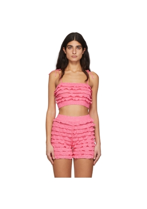 MSGM Pink Linen Camisole