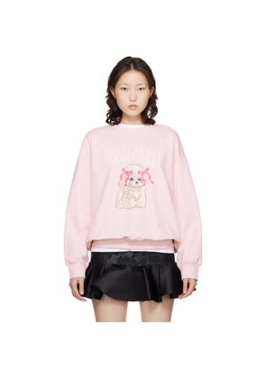 GANNI Pink Poodle Sweatshirt