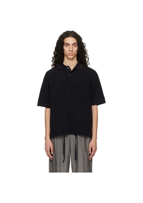 Studio Nicholson Black Balaton Jersey Polo