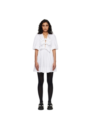 GANNI White Cotton Minidress