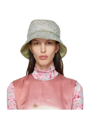KARA SSENSE Exclusive Green Crystal Mesh Bucket Hat