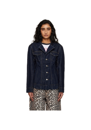 GANNI Blue Denim Blazer