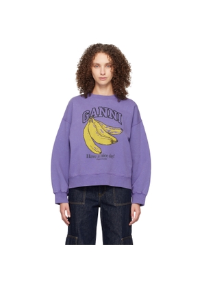 GANNI Purple Vintage Wash Sweatshirt