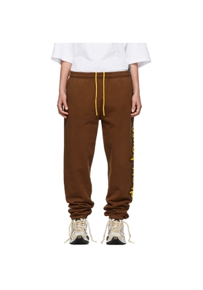 drew house SSENSE Exclusive Brown Cartoon Font Lounge Pants