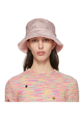 KARA SSENSE Exclusive Pink Crystal Mesh Bucket Hat