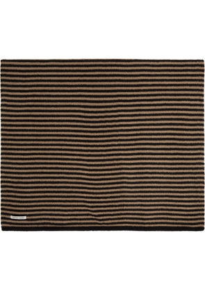 Carter Young Black & Beige Wool Leigh Scarf