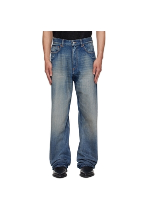 MM6 Maison Margiela Blue Wide-Leg Jeans