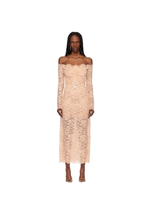 Rabanne Pink Lace Midi Dress