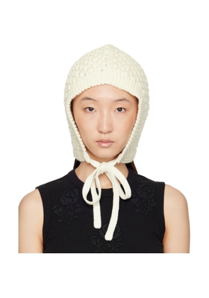SHUSHU/TONG White Tied Knit Hood