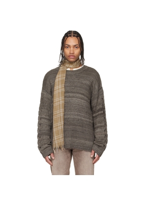 OUR LEGACY Brown Popover Roundneck Sweater
