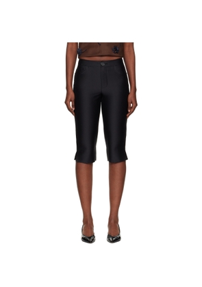 SHUSHU/TONG Black Slim-Fit Pencil Trousers