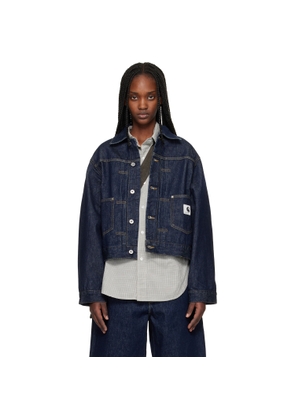 Carhartt Work In Progress Navy Belmar Denim Jacket