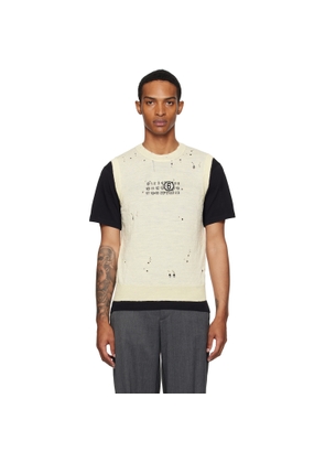 MM6 Maison Margiela Off-White Numeric Knit Vest