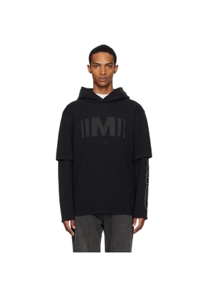 MM6 Maison Margiela Black Printed Hoodie