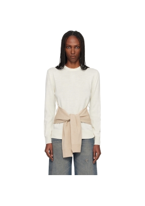 MM6 Maison Margiela Beige Xtra Sleeves Sweater