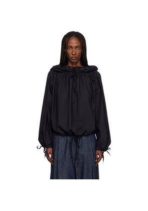 Baserange Black Point Hooded Blouse