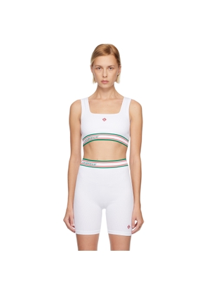 Casablanca White Seamless Sport Bra