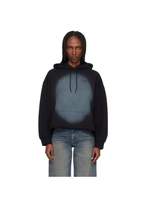 MM6 Maison Margiela Black Unbrushed Cotton Hoodie
