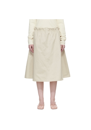 MM6 Maison Margiela Off-White Long Skirt