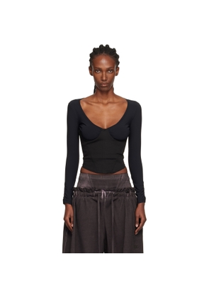 KNWLS Black Scythe Bustier Top