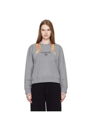 MM6 Maison Margiela Gray Unbrushed Cotton Sweatshirt