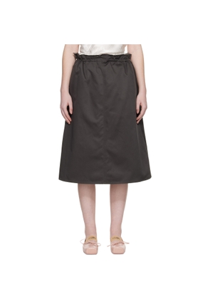 MM6 Maison Margiela Gray Long Skirt