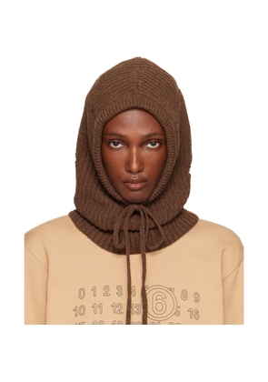 MM6 Maison Margiela Brown Wool Hood