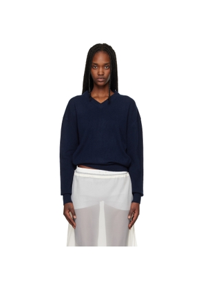 Belle Anna Navy Valley Sweater