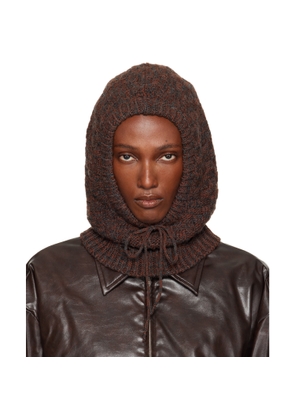 MM6 Maison Margiela Brown Wool Blend Hood
