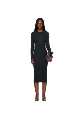 Fear of God ESSENTIALS Black Fitted Long Sleeve Maxi Dress