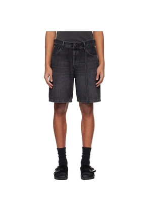 Acne Studios Black Loose Fit Denim Shorts