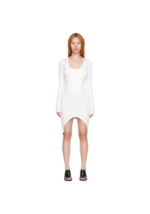 Dion Lee Off-White Organic Cotton Mini Dress