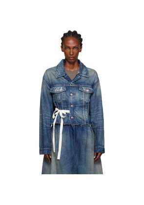 MM6 Maison Margiela Blue Cropped Denim Jacket
