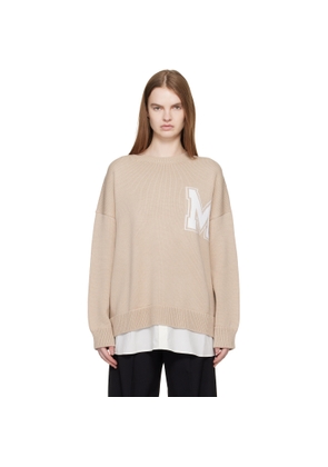 MM6 Maison Margiela Pink 'Two in One' Varsity Knit Sweater