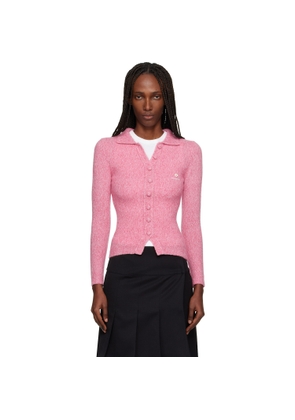 SHUSHU/TONG Pink Lapel Fitted Cardigan