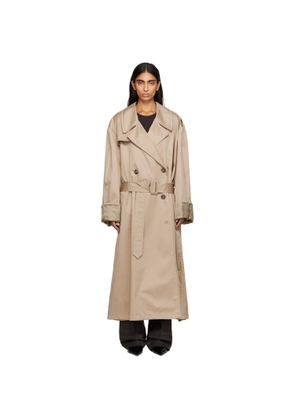 MM6 Maison Margiela Beige Cotton Trench Coat