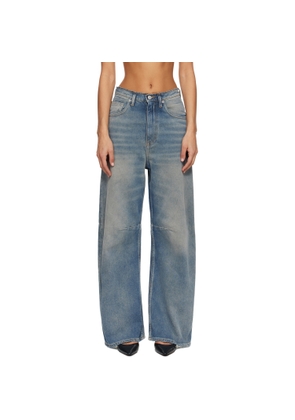 MM6 Maison Margiela Blue Wide-Leg Jeans