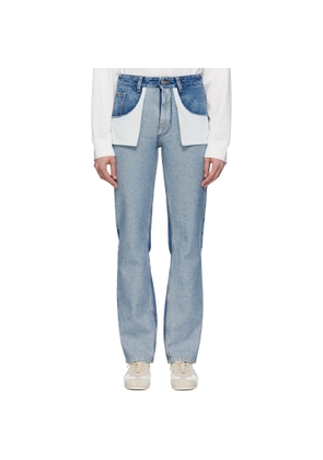 MM6 Maison Margiela Blue Straight-leg Jeans