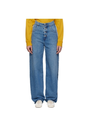MM6 Maison Margiela Blue Raw Edge Jeans