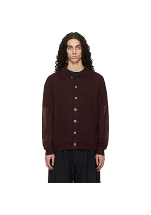 Studio Nicholson Burgundy Hamto Kint Cardigan