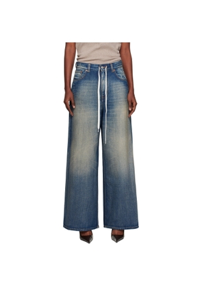 MM6 Maison Margiela Blue Wide-Leg Jeans