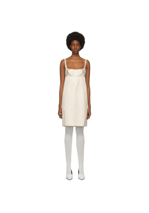 Marc Jacobs Off-White Polka Dot Glitter Mid-Length Dress