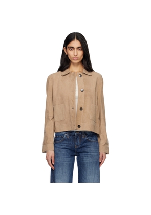 Max Mara Tan Baia Suede Jacket