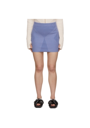 Gauge81 Blue Ribbed Zafra Skirt
